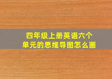 四年级上册英语六个单元的思维导图怎么画