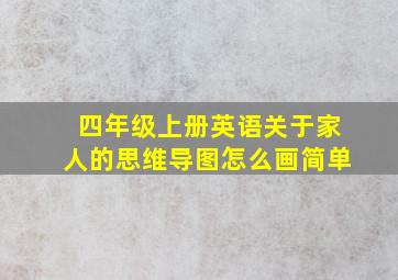 四年级上册英语关于家人的思维导图怎么画简单