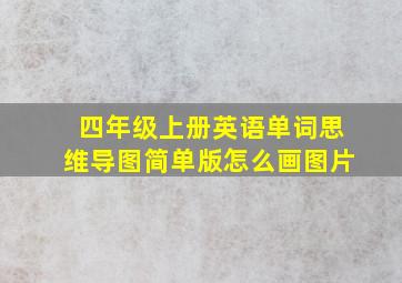 四年级上册英语单词思维导图简单版怎么画图片