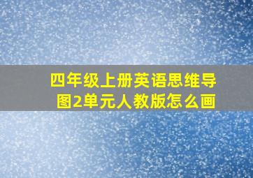 四年级上册英语思维导图2单元人教版怎么画