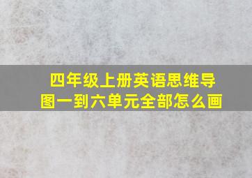 四年级上册英语思维导图一到六单元全部怎么画