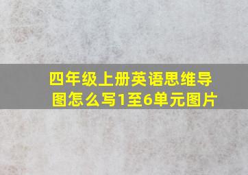 四年级上册英语思维导图怎么写1至6单元图片