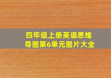 四年级上册英语思维导图第6单元图片大全