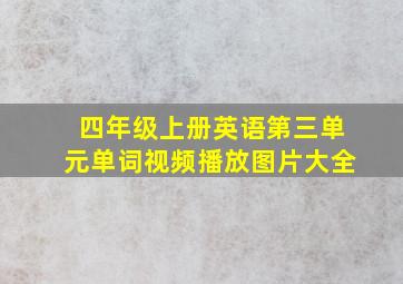 四年级上册英语第三单元单词视频播放图片大全