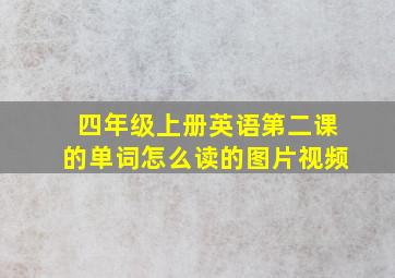 四年级上册英语第二课的单词怎么读的图片视频