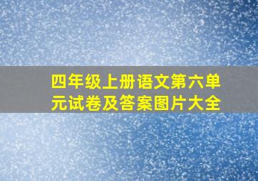 四年级上册语文第六单元试卷及答案图片大全