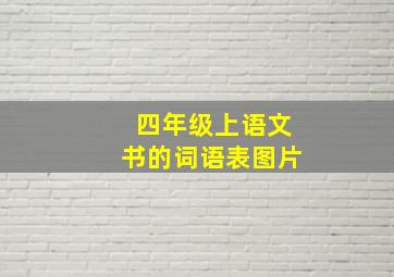 四年级上语文书的词语表图片