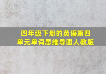 四年级下册的英语第四单元单词思维导图人教版