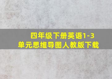 四年级下册英语1-3单元思维导图人教版下载