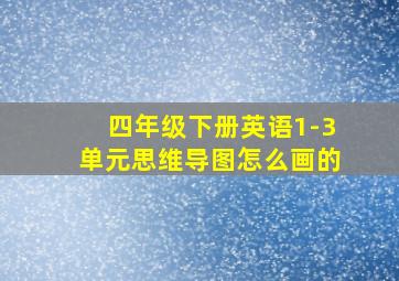 四年级下册英语1-3单元思维导图怎么画的