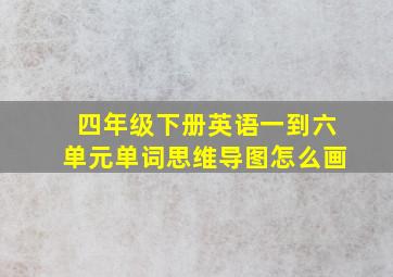 四年级下册英语一到六单元单词思维导图怎么画