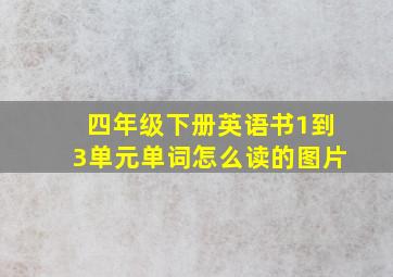 四年级下册英语书1到3单元单词怎么读的图片