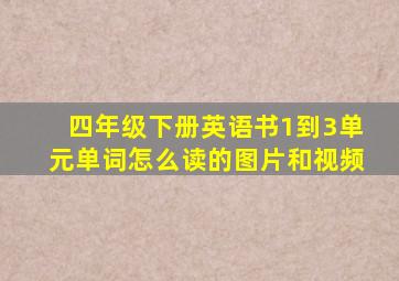 四年级下册英语书1到3单元单词怎么读的图片和视频