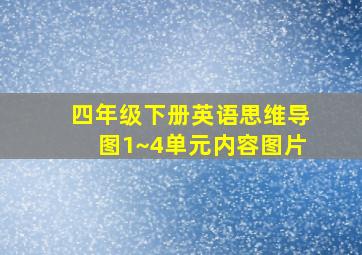 四年级下册英语思维导图1~4单元内容图片