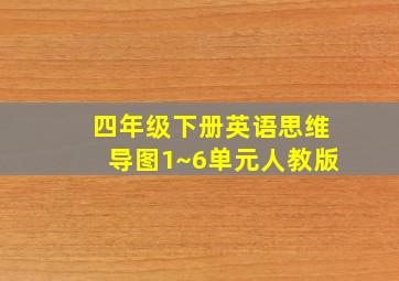 四年级下册英语思维导图1~6单元人教版