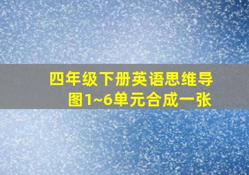 四年级下册英语思维导图1~6单元合成一张