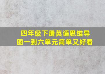 四年级下册英语思维导图一到六单元简单又好看