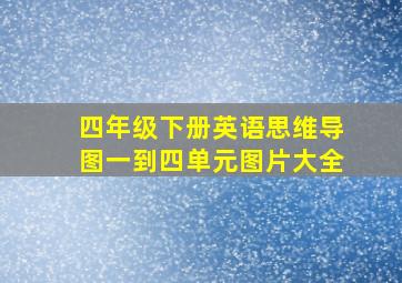 四年级下册英语思维导图一到四单元图片大全