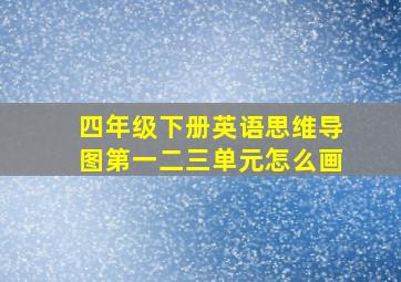 四年级下册英语思维导图第一二三单元怎么画