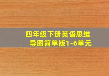 四年级下册英语思维导图简单版1-6单元