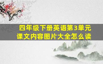 四年级下册英语第3单元课文内容图片大全怎么读