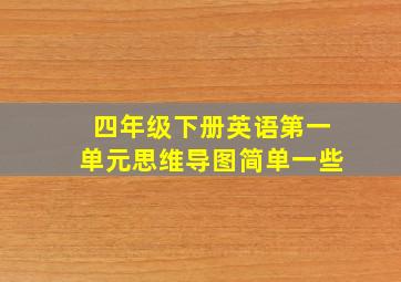 四年级下册英语第一单元思维导图简单一些