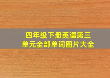 四年级下册英语第三单元全部单词图片大全