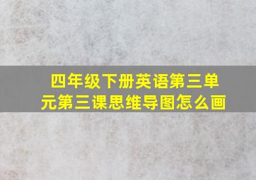 四年级下册英语第三单元第三课思维导图怎么画