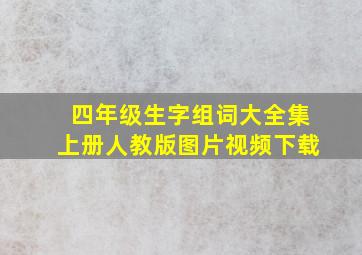 四年级生字组词大全集上册人教版图片视频下载