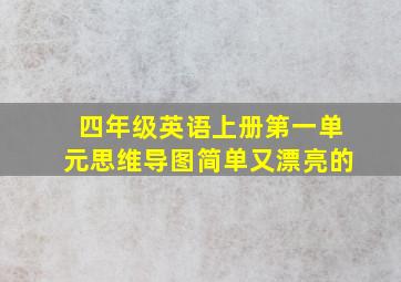 四年级英语上册第一单元思维导图简单又漂亮的