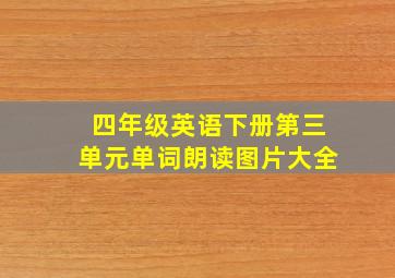 四年级英语下册第三单元单词朗读图片大全