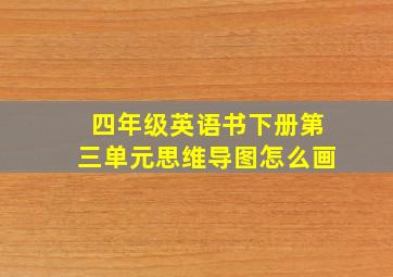 四年级英语书下册第三单元思维导图怎么画