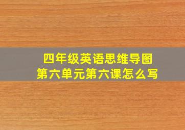 四年级英语思维导图第六单元第六课怎么写