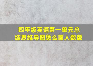 四年级英语第一单元总结思维导图恁么画人数版