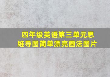 四年级英语第三单元思维导图简单漂亮画法图片