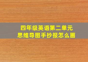 四年级英语第二单元思维导图手抄报怎么画