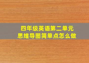 四年级英语第二单元思维导图简单点怎么做