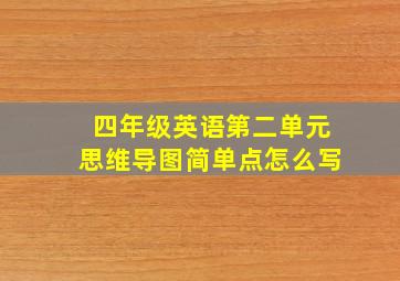 四年级英语第二单元思维导图简单点怎么写