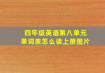 四年级英语第八单元单词表怎么读上册图片