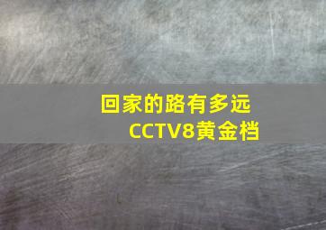 回家的路有多远CCTV8黄金档