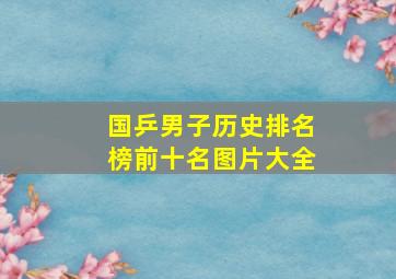 国乒男子历史排名榜前十名图片大全