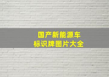 国产新能源车标识牌图片大全