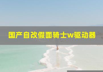 国产自改假面骑士w驱动器