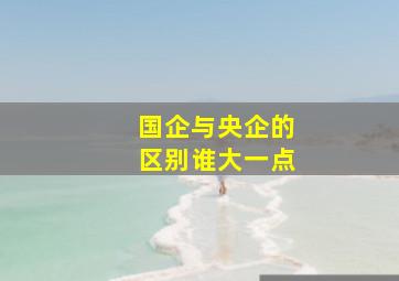 国企与央企的区别谁大一点