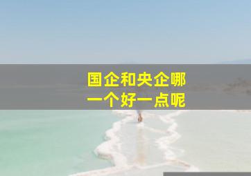 国企和央企哪一个好一点呢