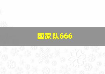 国家队666