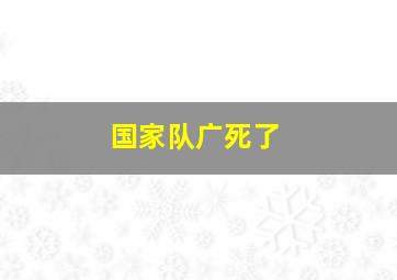 国家队广死了