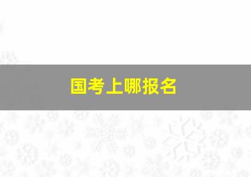 国考上哪报名