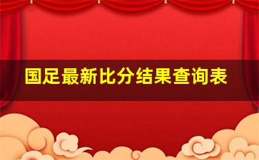 国足最新比分结果查询表