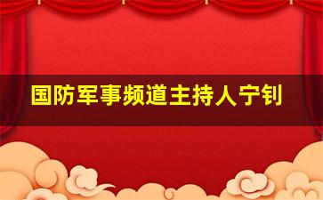 国防军事频道主持人宁钊